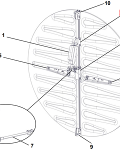 Top bracket for center pillar BF55